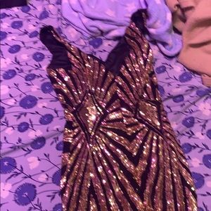Black and gold women dress